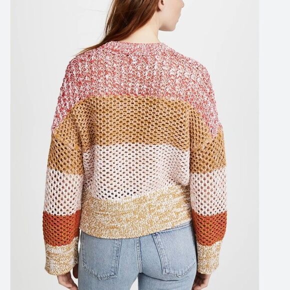 Derek Lam 10 Crosby Crew Neck Colorblock Sweater Sz SP - Picture 2 of 12